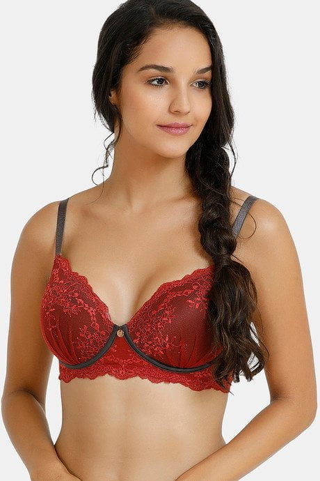 Shop Lace Detail Non-Padded Wired Bra Online