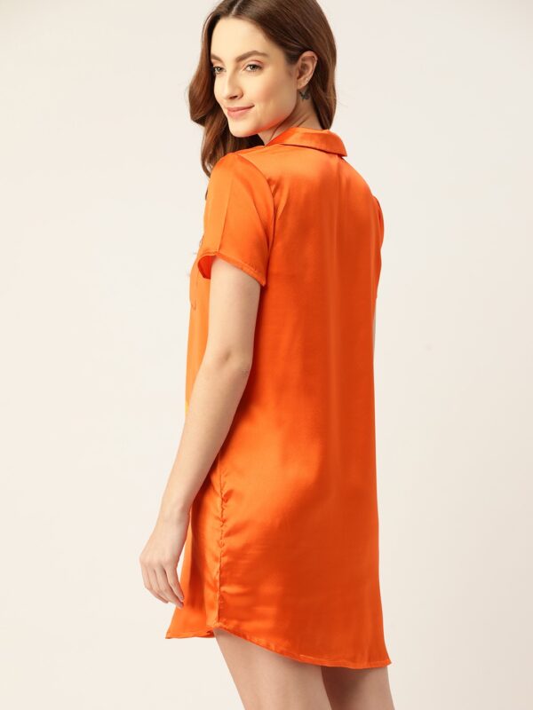 DressBerry Orange Women Sleep Shirt