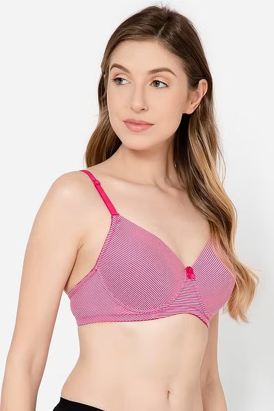 Magenta Padded Non Wired Full Cup Tshirt Bra