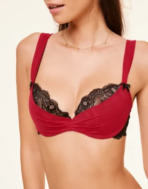 Clairabelle Red Black Push Up Bras