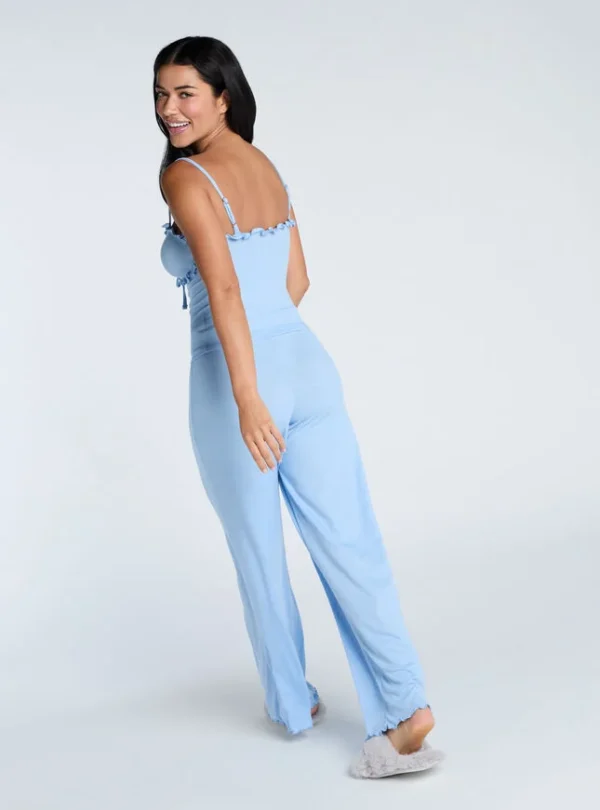 Frill Ribbed Cami Pyjama Set