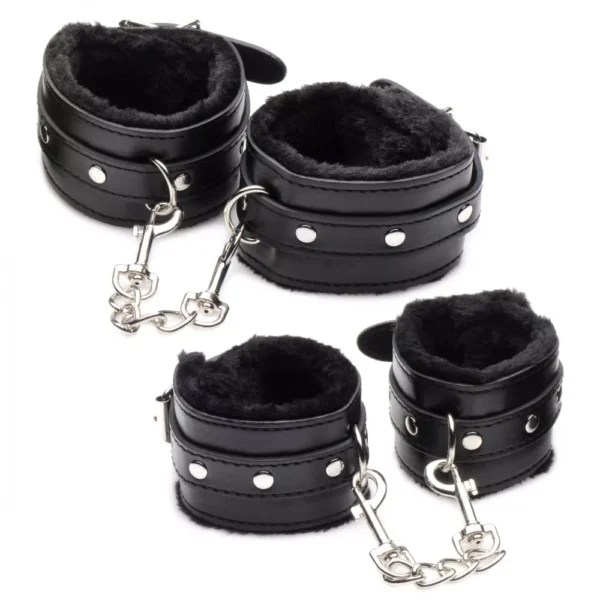 Master Series Hook Up 10 Piece Plush Bondage Set