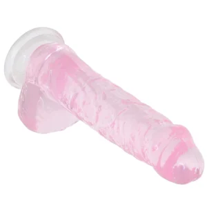 Naturally Yours 6 Inch Crystaline Dildo in Rose