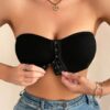 Sexy Black Wireless Bra With Front Closure