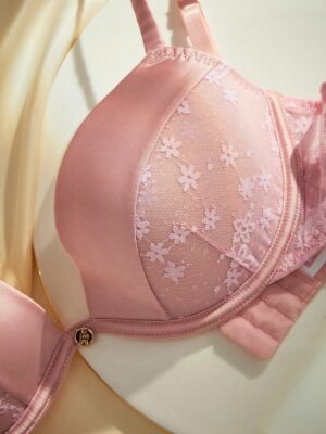 Women's Solid Lace Patchwork Bra