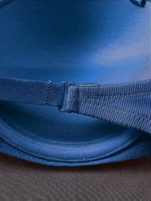 Blue Half Cup Women's Underwear Sexy Small Breast Push Up Bra