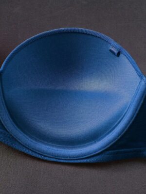 Blue Half Cup Women's Underwear Sexy Small Breast Push Up Bra