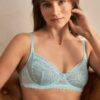 Blue Lace Underwire Lingerie Bra