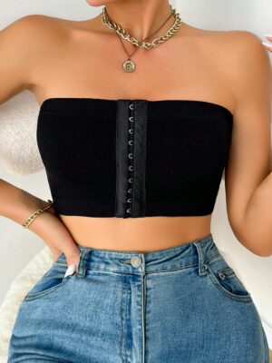Seamless Front Closure Strapless Women's Tube Bra