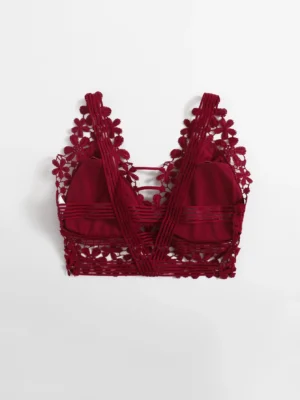 Guipure Lace Longline Bralette Lingerie