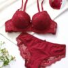Esselle Floral Lace Underwire Bra & Panty Lingerie Set