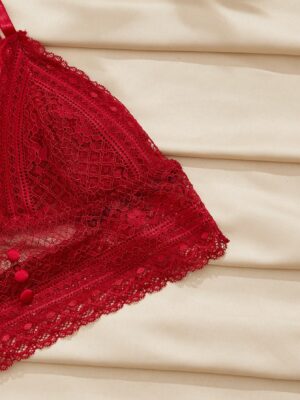 Women's Elegant Sexy Solid Color Lace Lingerie Bra