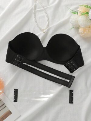 Plain Underwire Bra With Detachable Bra Strap