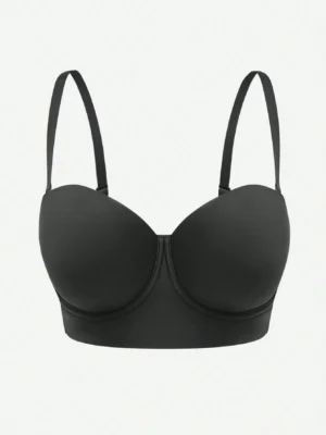 Dream Curve Support+ Seamless Push-Up Black Bra