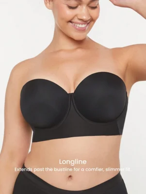 Dream Curve Support+ Seamless Push-Up Black Bra