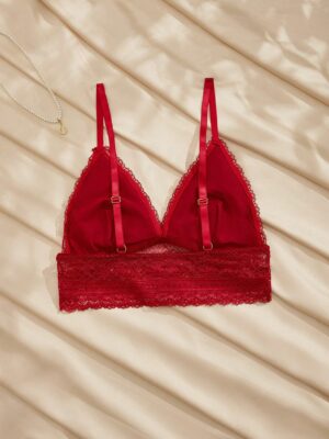 Women's Elegant Sexy Solid Color Lace Lingerie Bra
