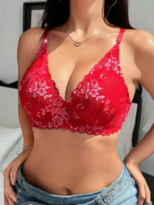 Women's Embroidered Lace Charming Underwire Comfortable Sexy Bra