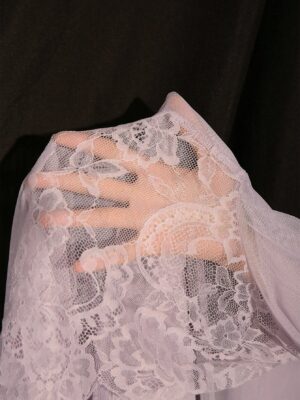 Romantic French Lace Contrast Mesh & Satin Sexy Lingerie Set