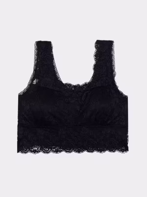 Black Beauty Lace Cami Bra With Lace Shoulder Strap