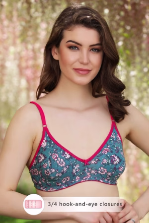 Cotton Non-Padded Non-Wired Floral Print Bra