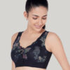 Floral Full Coverage Front Open Removable Padding Rapid Dry Everyday Bra