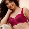 Full Coverage Bridal Balconette Bra in Crimson Red - Lace