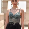 Full Coverage Longline Bridal Bralette in Olive Green - Lace