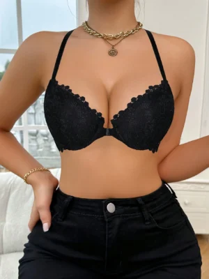 Girl Black Lace Underwire Bra