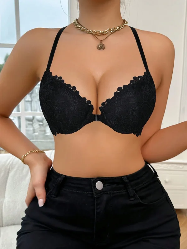 Girl Black Lace Underwire Bra