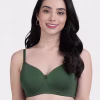 Hunter Green Solid Cotton Everyday Padded Bra