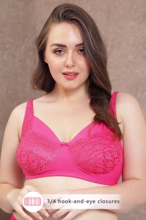 Lace Non-Padded Non-Wired Full Coverage Plus Size Bra