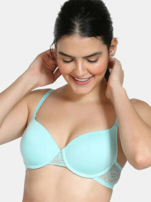 Medium Coverage Underwired Lightly Padded Cotton T-shirt Bra