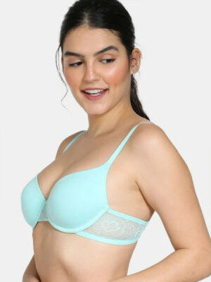 Medium Coverage Underwired Lightly Padded Cotton T-shirt Bra