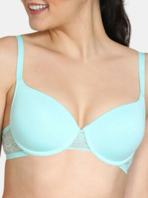 Medium Coverage Underwired Lightly Padded Cotton T-shirt Bra