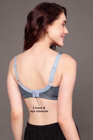 Non-Padded Non-Wired Full Figure Printed M-Frame Bra