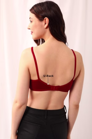 Non-Padded Non-Wired Full Figure T-shirt Bra in Maroon