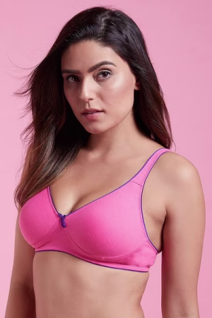 Non-Padded Non-Wired T-shirt Bra In Pink - Cotton Rich