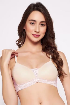 Non-Wired Demi Cup Bra in Cream Colour