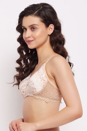 Non-Wired Full Cup Animal Print Multiway T-shirt Bra in White