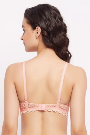 Non-Wired Full Cup Fruit Print Multiway T-shirt Bra in Baby Pink