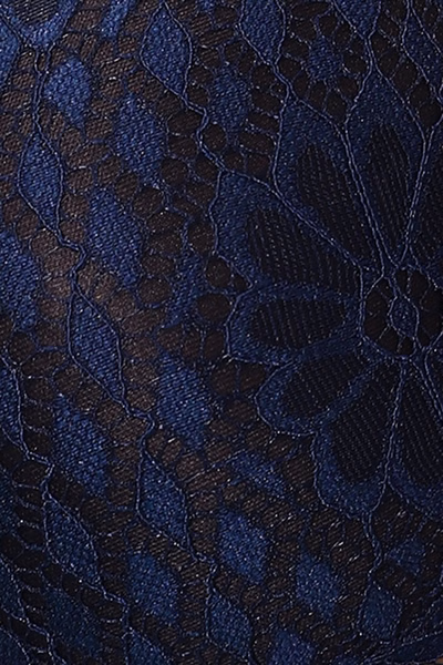 Non-Wired Full Cup Multiway Bra in Navy - Lace