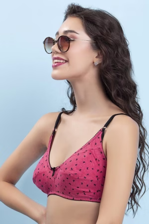 Non-Wired Printed Everyday Bra - Cotton