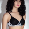 Padded Non-Wired Full Cup T-shirt Bra in Black