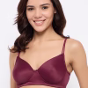 Padded Non-Wired Full Cup T-shirt Bra in Maroon