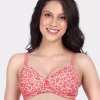Shell Pink Printed Padded Wirefree T-Shirt Bra