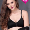 Smoothie Non-Padded Full Coverage T-shirt Bra in Black - Cotton