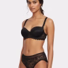 Black Bean Balconette Push Up Lingerie Set