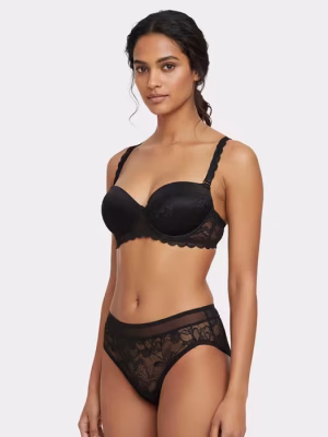 Black Bean Balconette Push Up Lingerie Set