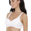 Cool Contour Non-Padded Non-Wired Bra with Aloe Finish - White