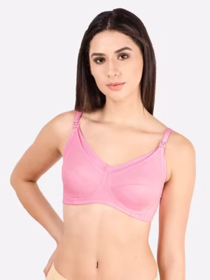Baby Pink Clip-On Full Coverage Nursing Bra